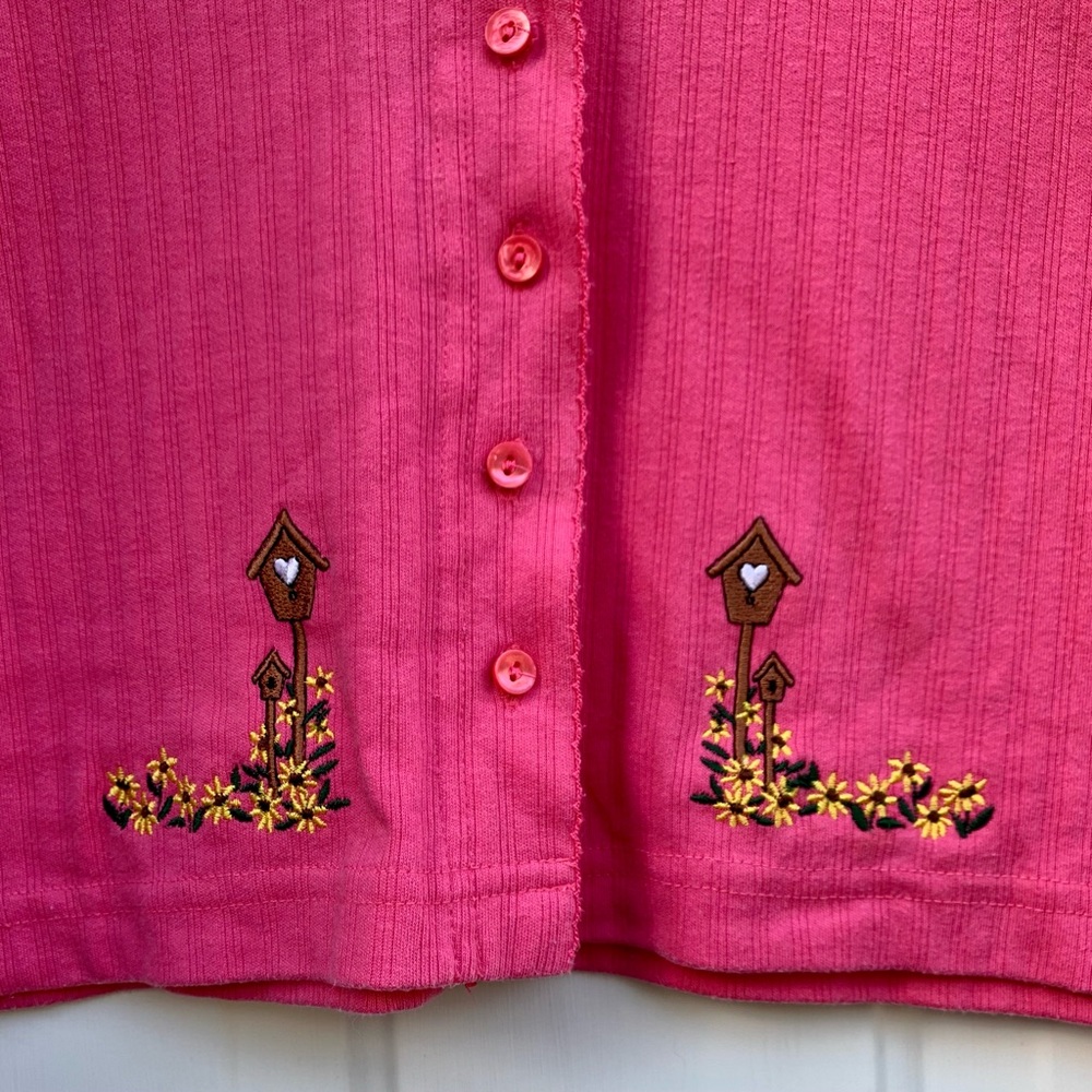 Pink Cottagecore Button Front Top - Picture 2 of 11